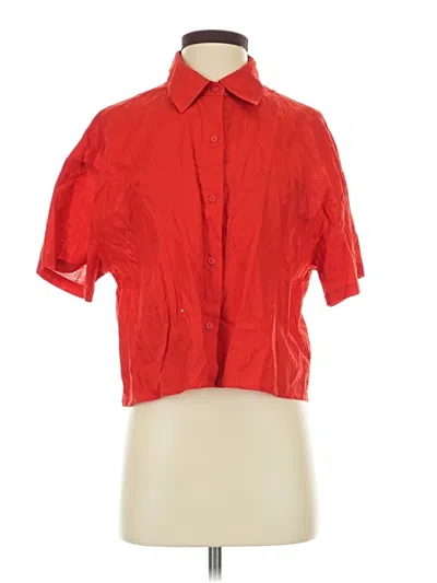 Pre-owned Express Short Sleeve Polo Shirt In Red