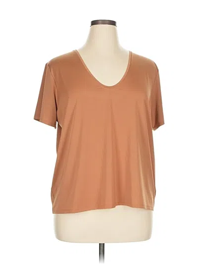 Pre-owned Express Short Sleeve T-shirt In Brown