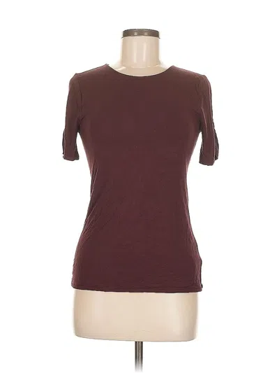 Pre-owned Express Short Sleeve T-shirt In Burgundy