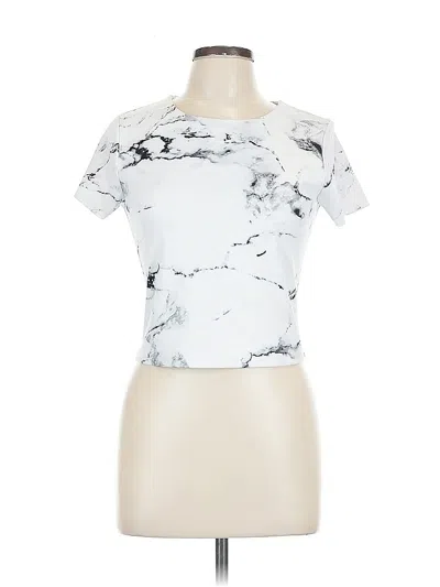 Pre-owned Express Short Sleeve T-shirt In White