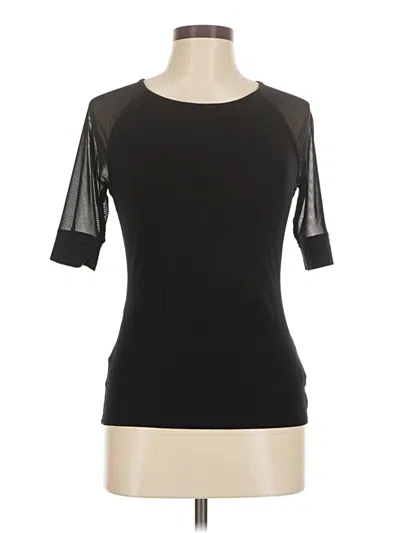 Pre-owned Express Short Sleeve Top Black Boatneck Tops