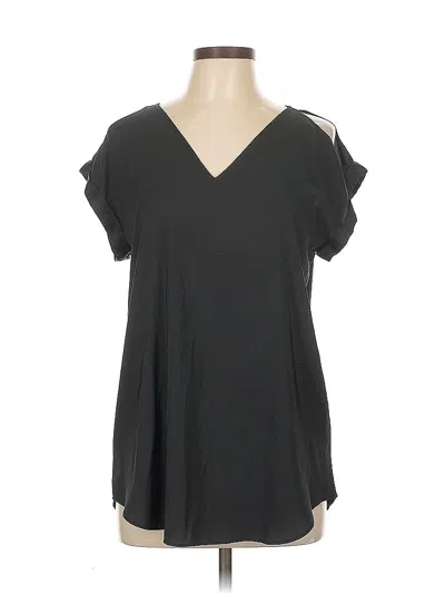 Pre-owned Express Short Sleeve Top Black Cold Shoulder Neckline Tops