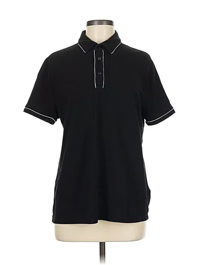 Pre-owned Express Short Sleeve Top Black Collared Neckline Tops