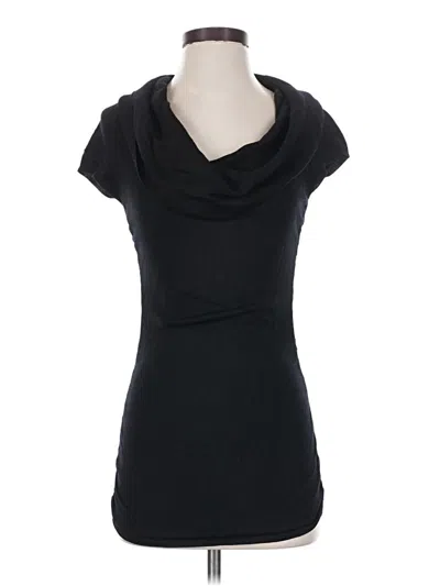 Pre-owned Express Short Sleeve Top Black Cowl Neck Tops