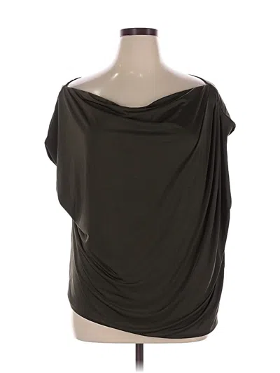 Pre-owned Express Short Sleeve Top Black Cowl Neck Tops