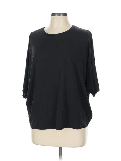 Pre-owned Express Short Sleeve Top Black Crew Neck Tops
