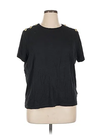 Pre-owned Express Short Sleeve Top Black Crew Neck Tops