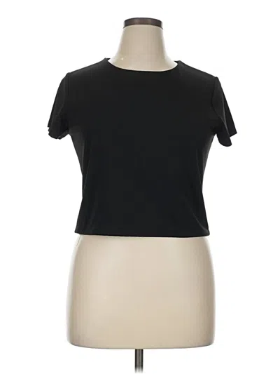 Pre-owned Express Short Sleeve Top Black Crew Neck Tops