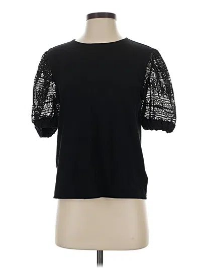 Pre-owned Express Short Sleeve Top Black Crew Neck Tops