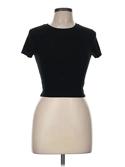 Pre-owned Express Short Sleeve Top Black Crew Neck Tops