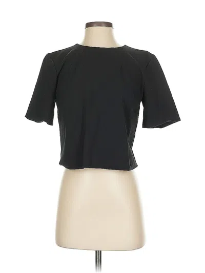 Pre-owned Express Short Sleeve Top Black Keyhole Neckline Tops