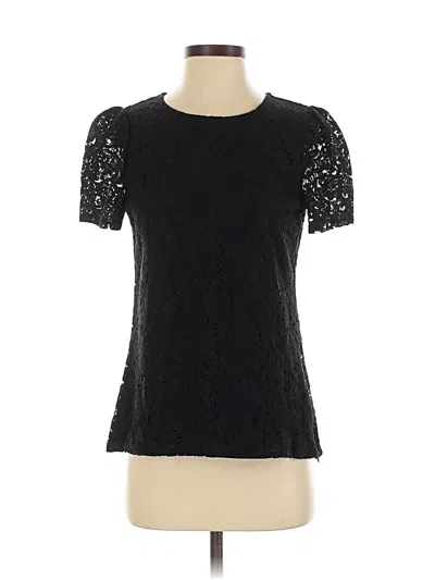 Pre-owned Express Short Sleeve Top Black Keyhole Neckline Tops