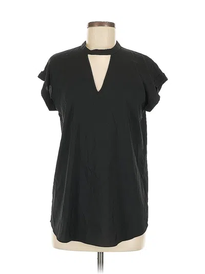 Pre-owned Express Short Sleeve Top Black Keyhole Neckline Tops