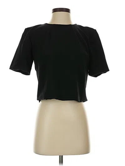 Pre-owned Express Short Sleeve Top Black Keyhole Neckline Tops