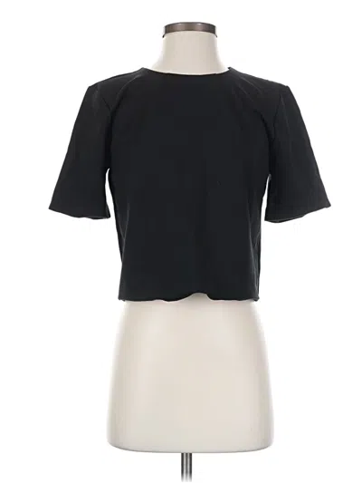 Pre-owned Express Short Sleeve Top Black Keyhole Neckline Tops