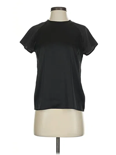 Pre-owned Express Short Sleeve Top Black Mock Neckline Tops