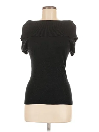 Pre-owned Express Short Sleeve Top Black Off The Shoulder Neckline Tops