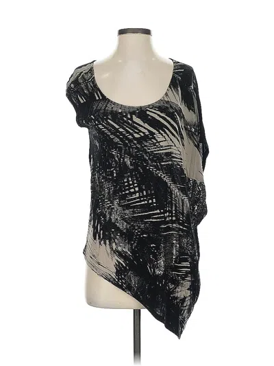 Pre-owned Express Short Sleeve Top Black One Shoulder Neckline Tops