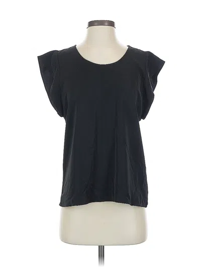 Pre-owned Express Short Sleeve Top Black Scoop Neck Tops