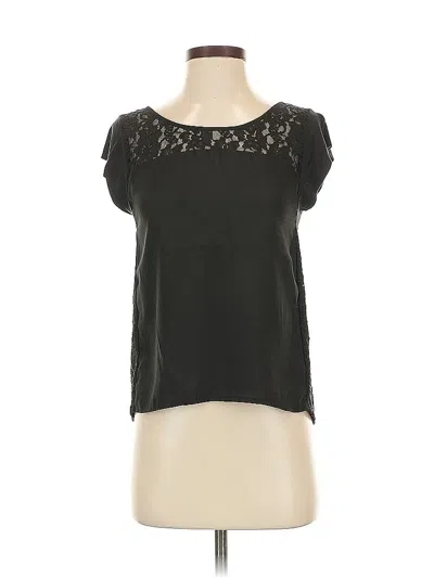 Pre-owned Express Short Sleeve Top Black Scoop Neck Tops