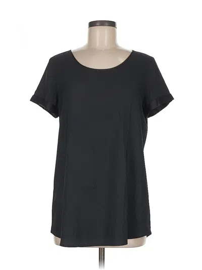 Pre-owned Express Short Sleeve Top Black Scoop Neck Tops