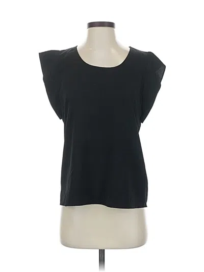 Pre-owned Express Short Sleeve Top Black Scoop Neck Tops