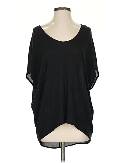 Pre-owned Express Short Sleeve Top Black Scoop Neck Tops