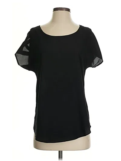 Pre-owned Express Short Sleeve Top Black Scoop Neck Tops