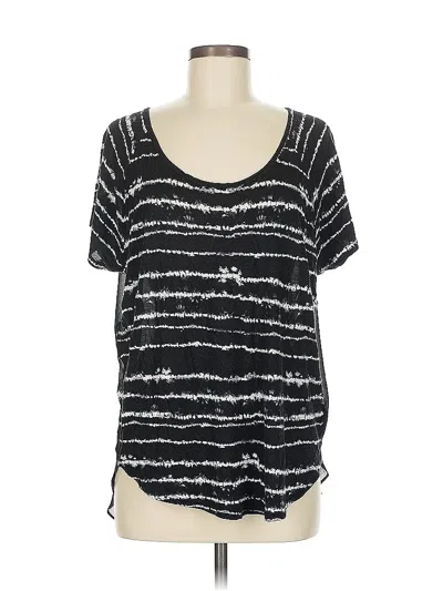 Pre-owned Express Short Sleeve Top Black Scoop Neck Tops