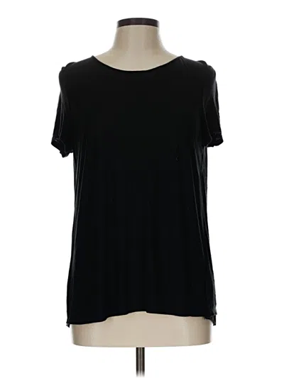 Pre-owned Express Short Sleeve Top Black Scoop Neck Tops