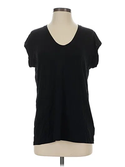 Pre-owned Express Short Sleeve Top Black Scoop Neck Tops