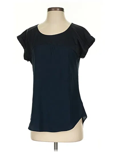 Pre-owned Express Short Sleeve Top Black Scoop Neck Tops