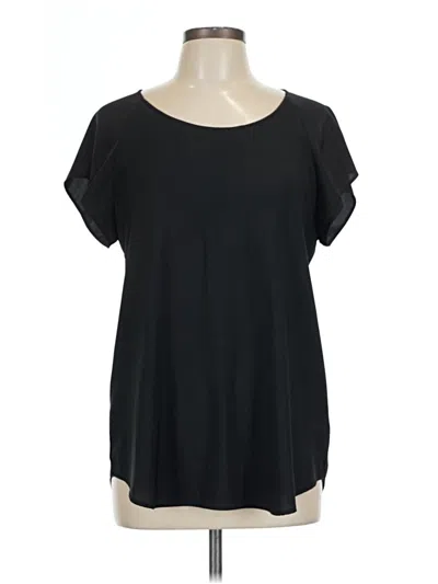 Pre-owned Express Short Sleeve Top Black Scoop Neck Tops