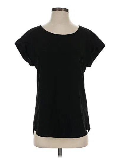 Pre-owned Express Short Sleeve Top Black Scoop Neck Tops