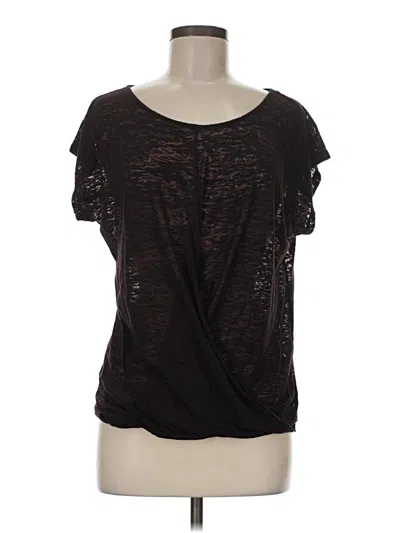 Pre-owned Express Short Sleeve Top Black Scoop Neck Tops
