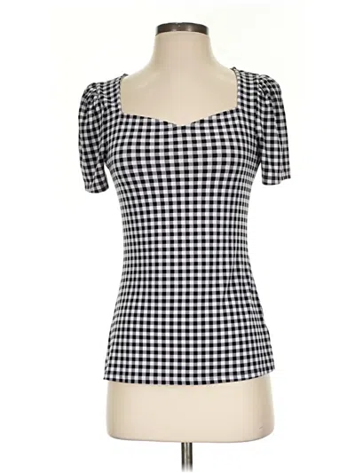 Pre-owned Express Short Sleeve Top Black Square Neckline Tops