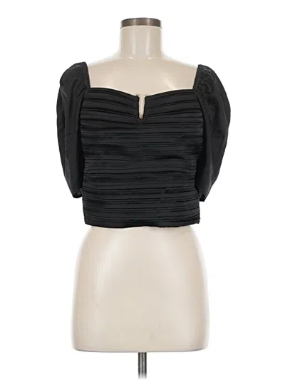 Pre-owned Express Short Sleeve Top Black Strapless Neckline Tops
