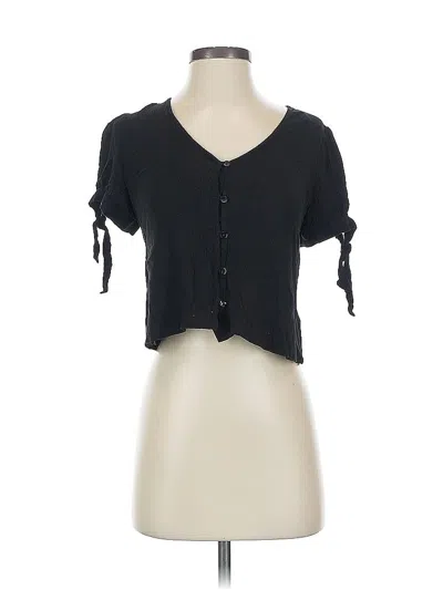Pre-owned Express Short Sleeve Top Black Sweetheart Neckline Tops