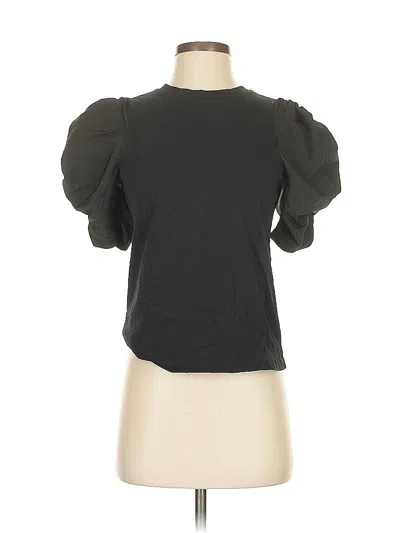 Pre-owned Express Short Sleeve Top Black Sweetheart Neckline Tops