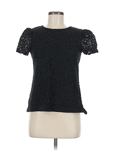 Pre-owned Express Short Sleeve Top Black Sweetheart Neckline Tops