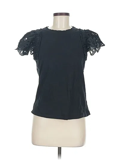 Pre-owned Express Short Sleeve Top Black Sweetheart Neckline Tops