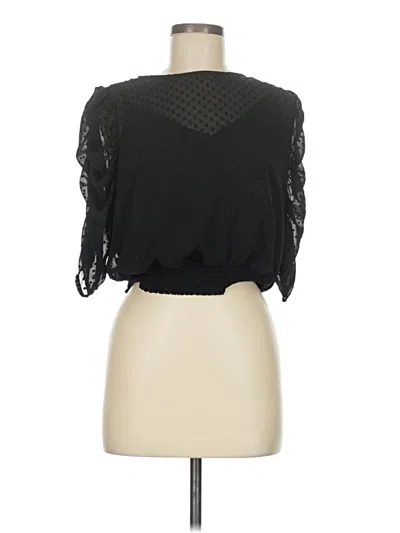 Pre-owned Express Short Sleeve Top Black Sweetheart Neckline Tops