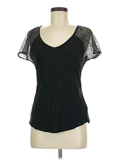 Pre-owned Express Short Sleeve Top Black Sweetheart Neckline Tops