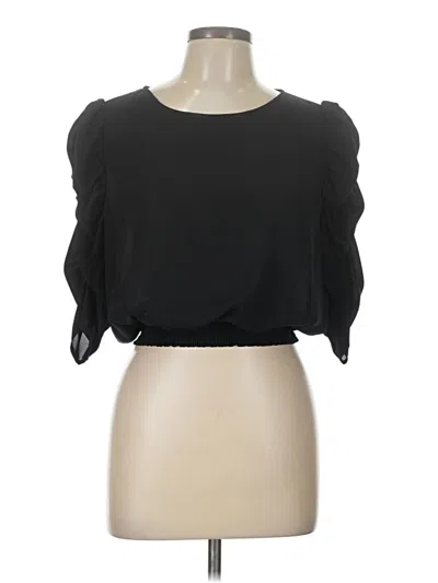 Pre-owned Express Short Sleeve Top Black Sweetheart Neckline Tops