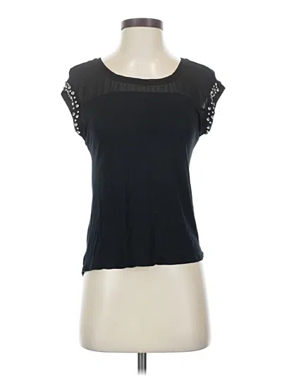 Pre-owned Express Short Sleeve Top Black Sweetheart Neckline Tops