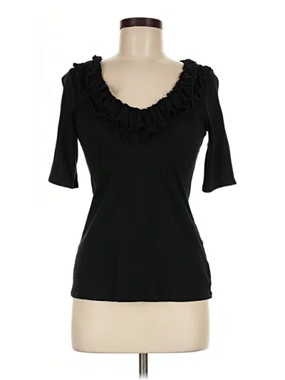 Pre-owned Express Short Sleeve Top Black Sweetheart Neckline Tops