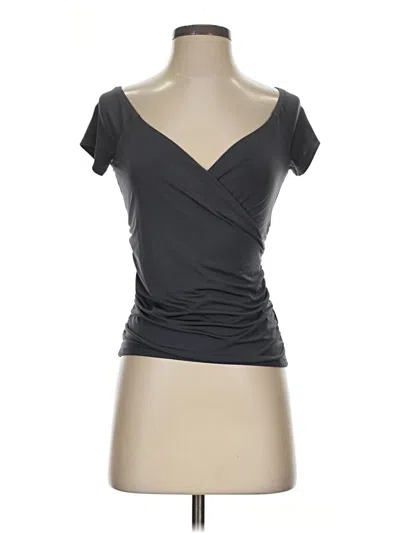 Pre-owned Express Short Sleeve Top Black Sweetheart Neckline Tops