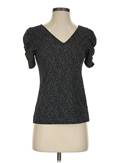 Pre-owned Express Short Sleeve Top Black Sweetheart Neckline Tops