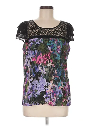 Pre-owned Express Short Sleeve Top Black Sweetheart Neckline Tops