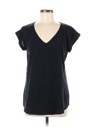 Pre-owned Express Short Sleeve Top Black V Neck Tops